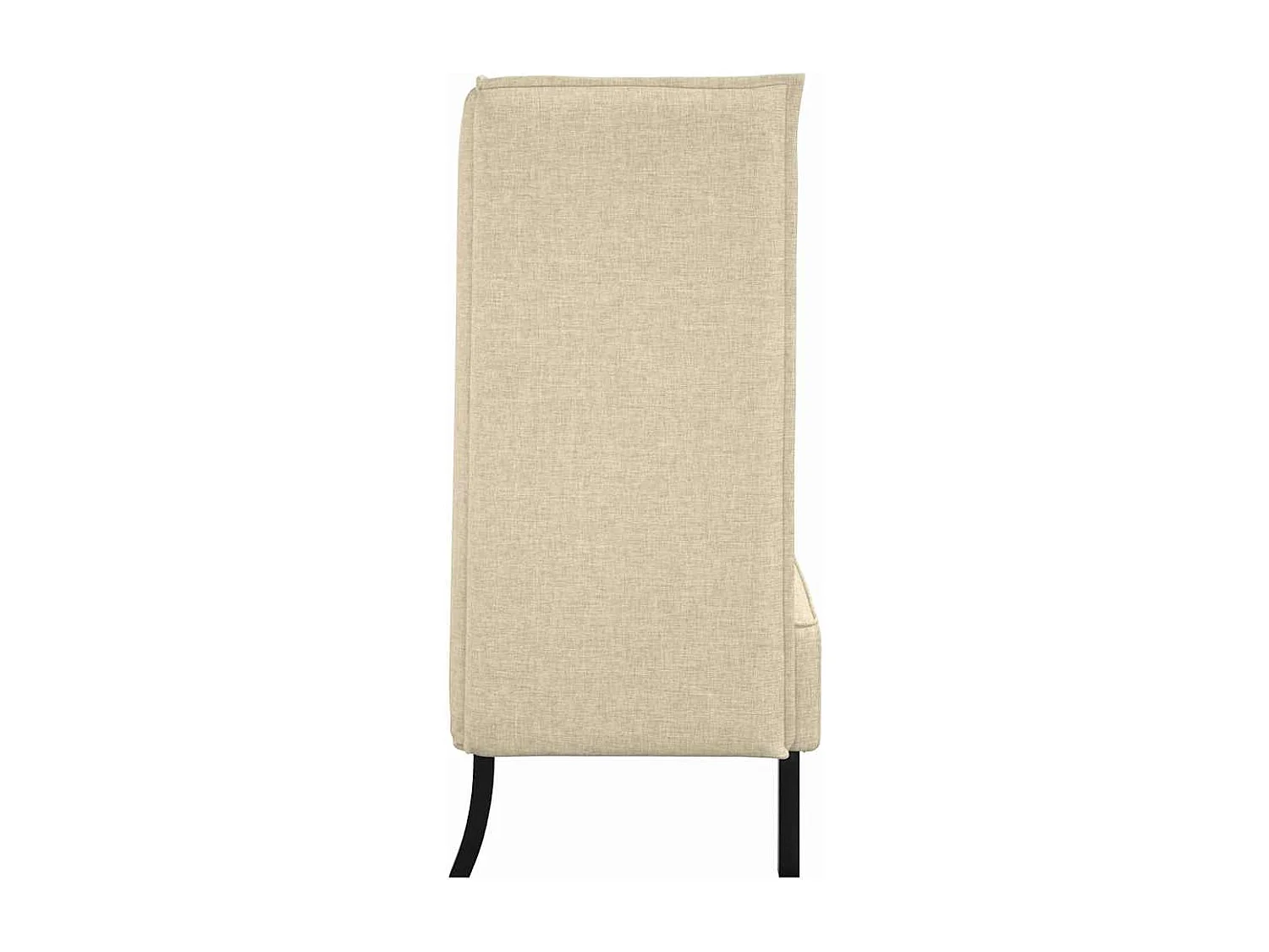 Crèmekleurige hoge rugleuning bank 109 x 56 x 121 cm stof