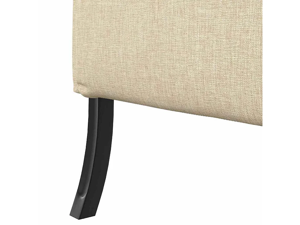 Crèmekleurige hoge rugleuning bank 109 x 56 x 121 cm stof