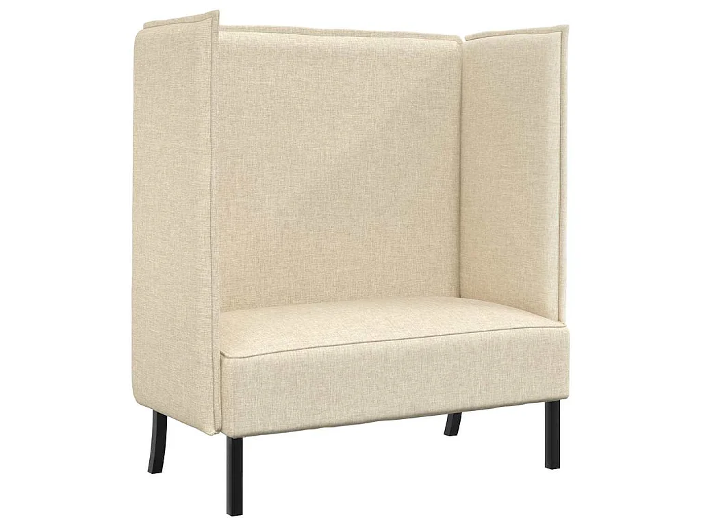 Cremefarbenes Sofa mit hoher Rückenlehne, 109 x 56 x 121 cm, Stoff