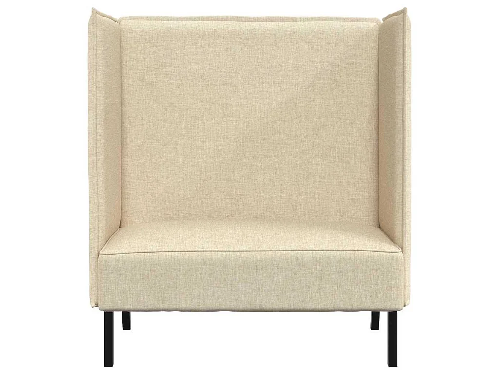 Cremefarbenes Sofa mit hoher Rückenlehne, 109 x 56 x 121 cm, Stoff