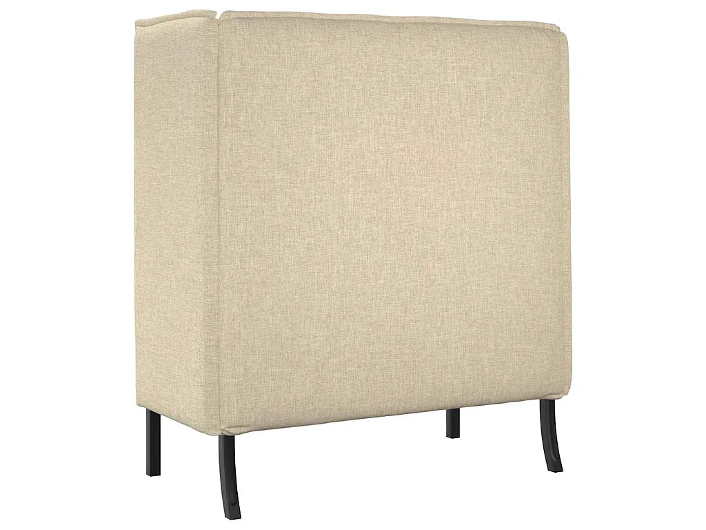 Cremefarbenes Sofa mit hoher Rückenlehne, 109 x 56 x 121 cm, Stoff