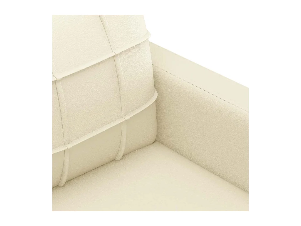 Divano 3 posti Crema 180 cm Similpelle
