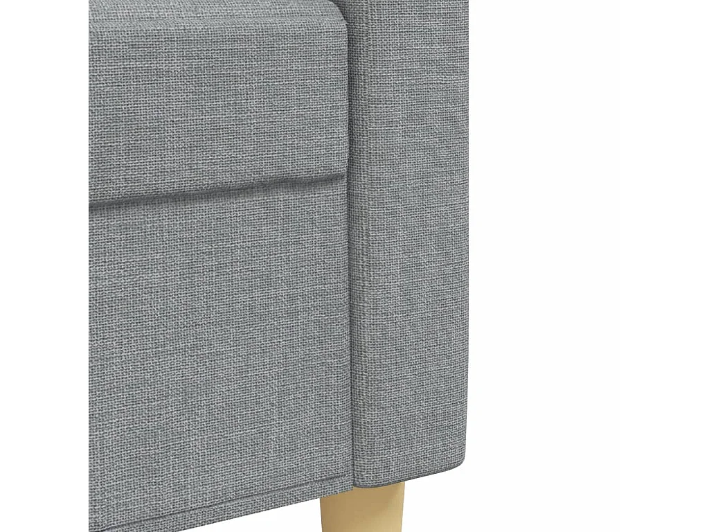 Set di divani 3 pezzi in tessuto grigio chiaro