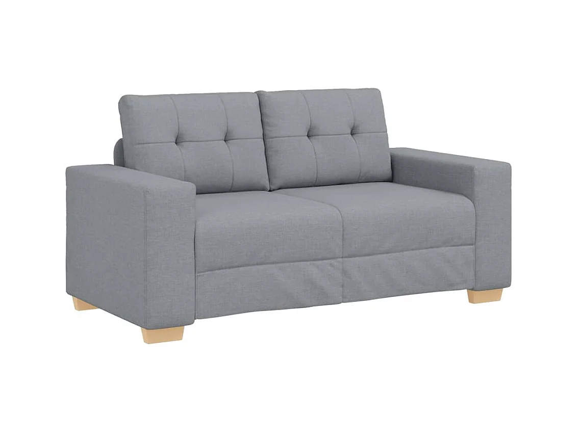 Lichtgrijze stoffen loveseat 120 cm