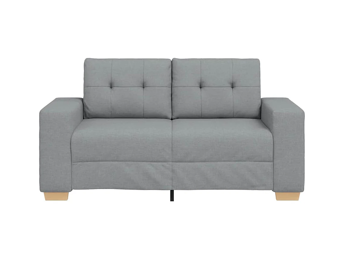 Lichtgrijze stoffen loveseat 120 cm