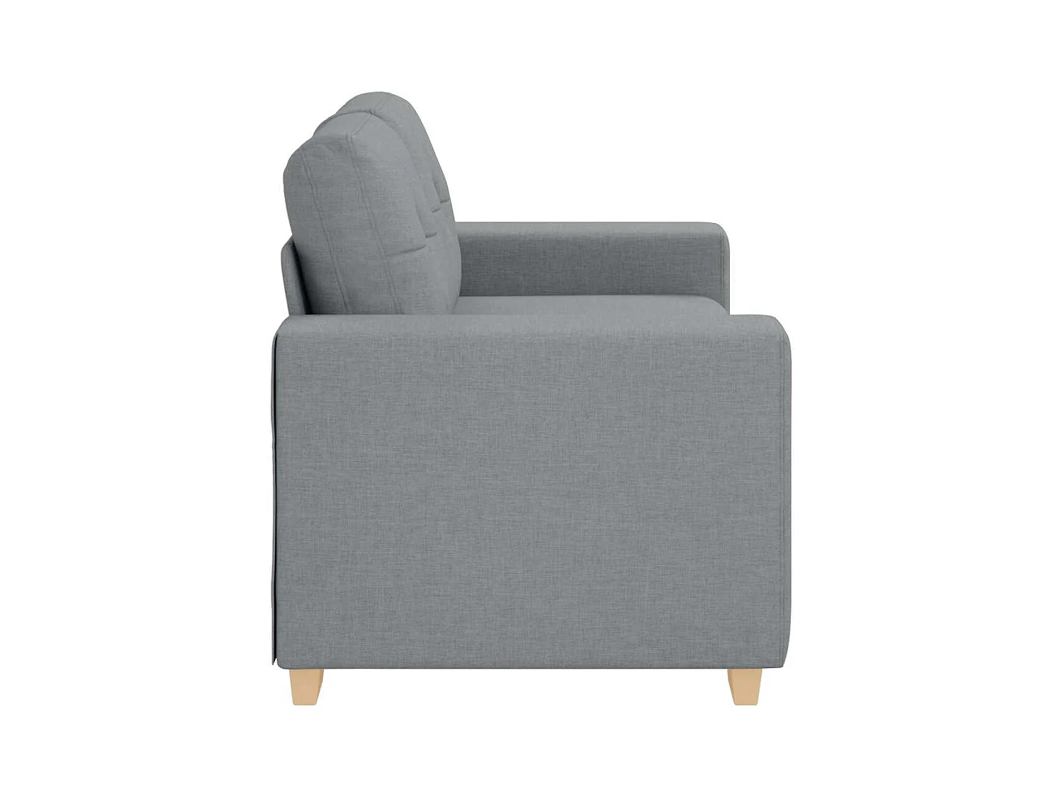Lichtgrijze stoffen loveseat 120 cm