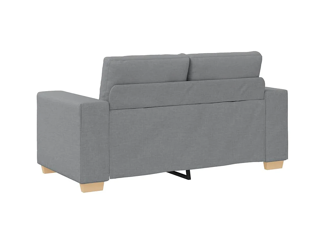 Lichtgrijze stoffen loveseat 120 cm