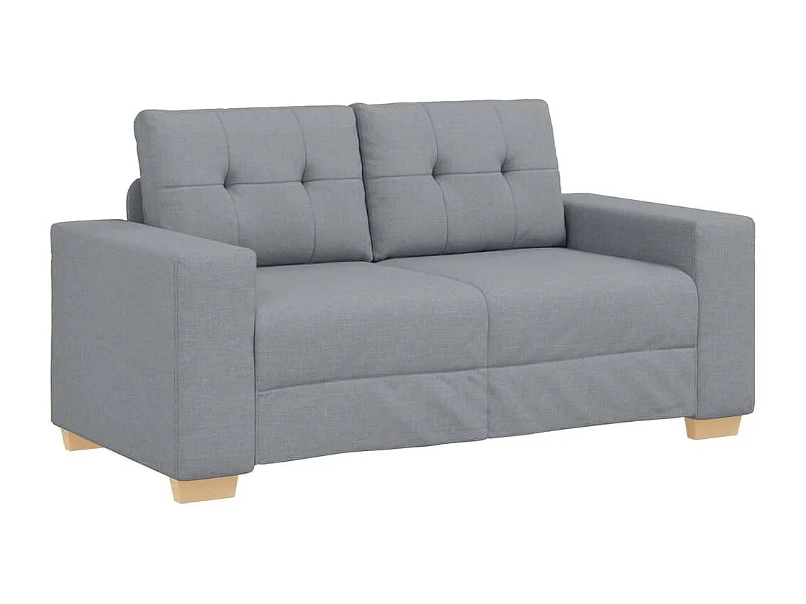 Canapé causeuse gris clair 120 cm tissu