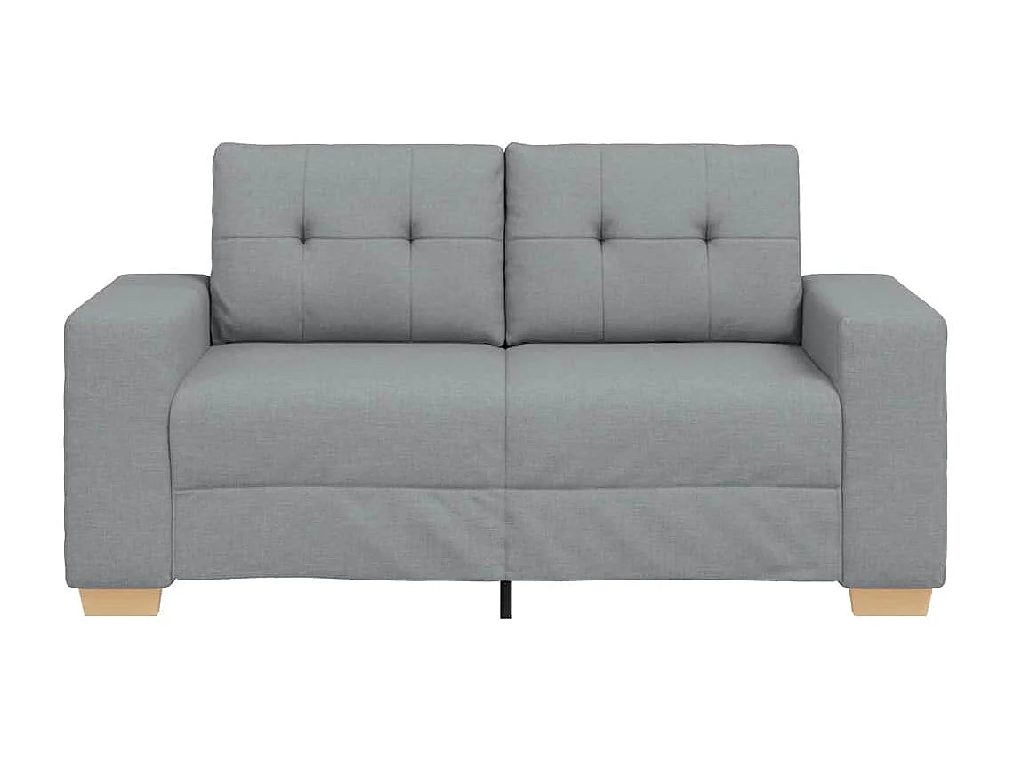 Canapé causeuse gris clair 120 cm tissu