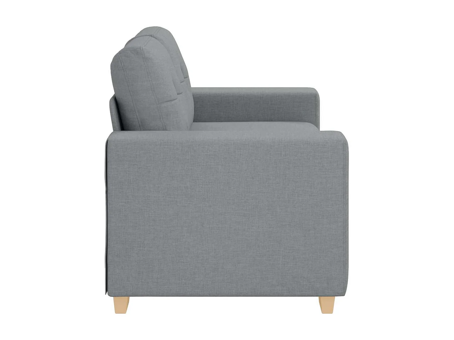 Canapé causeuse gris clair 120 cm tissu