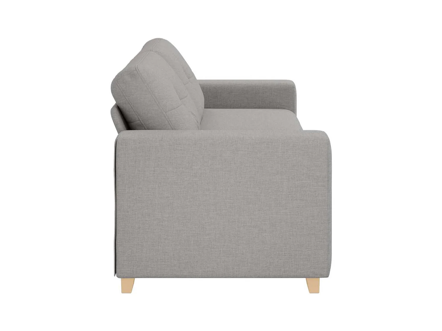 Divano a 3 posti con cuscino in tessuto grigio nuvola