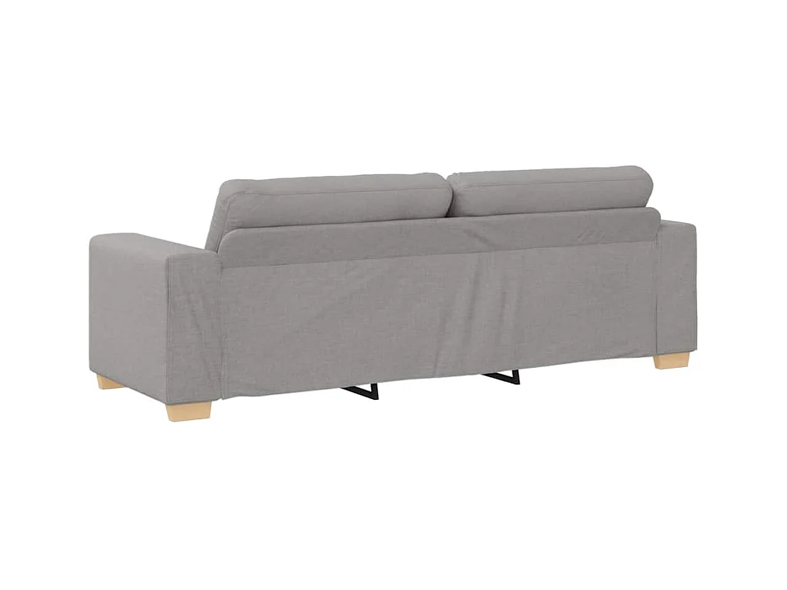 Divano a 3 posti con cuscino in tessuto grigio nuvola