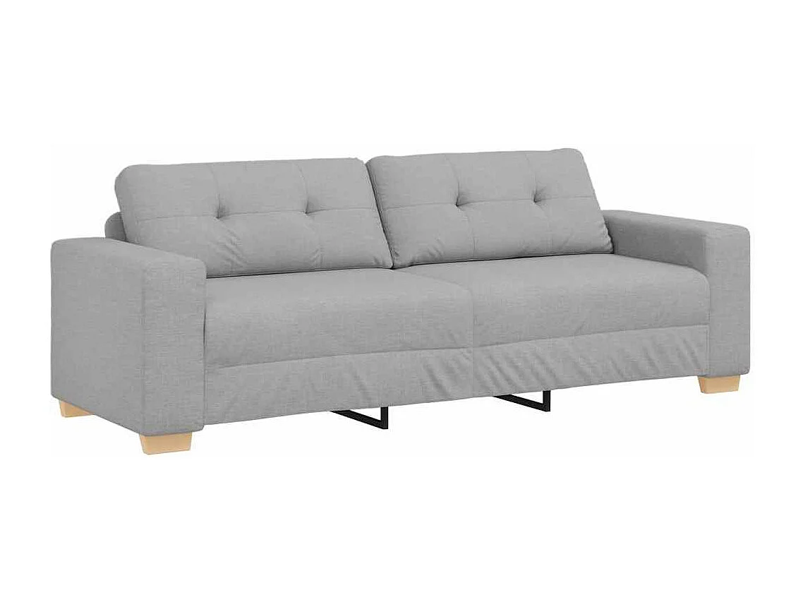 Sofa 3 places avec coussin Gris nuage tissu