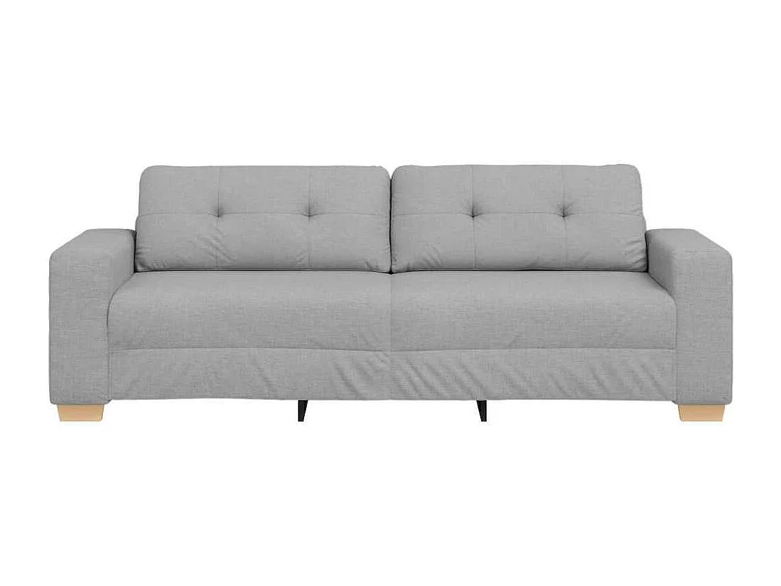 Sofa 3 places avec coussin Gris nuage tissu