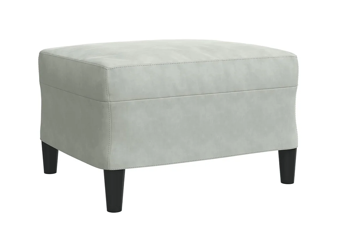 Conjunto de sofá de 3 piezas con cojines Terciopelo Gris Claro