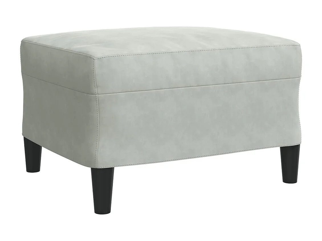 Conjunto de sofá de 3 piezas con cojines Terciopelo Gris Claro