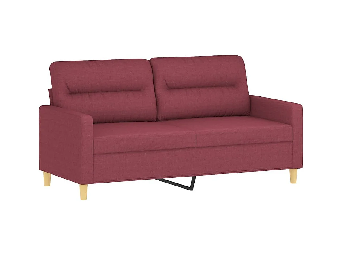 Divano 2 posti rosso bordeaux 140 cm Tessuto