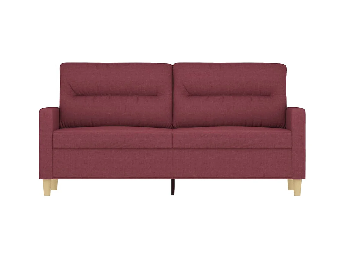 Divano 2 posti rosso bordeaux 140 cm Tessuto