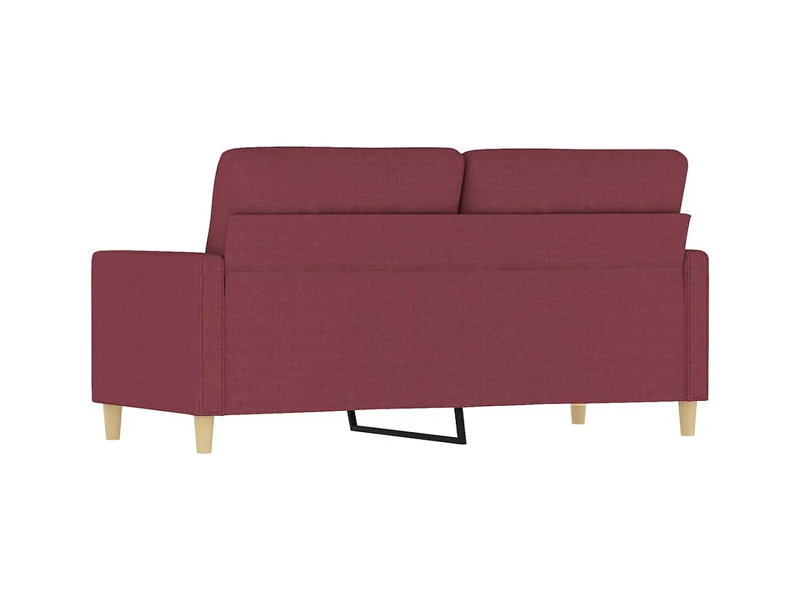 Divano 2 posti rosso bordeaux 140 cm Tessuto