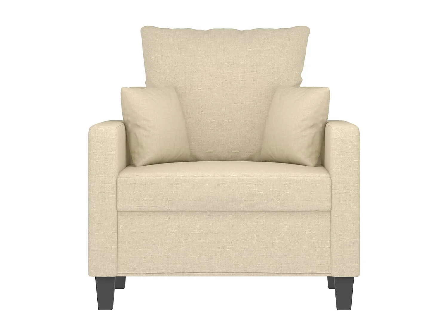 Crèmekleurige fauteuil 60 cm stof