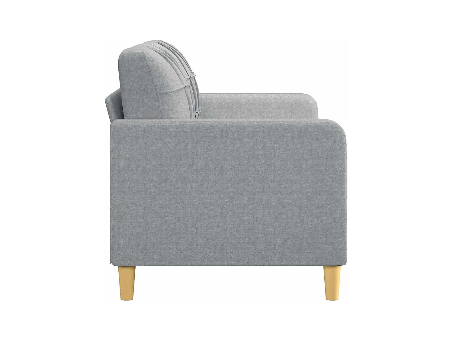 Canapé à 2 places Gris clair 140 cm Tissu