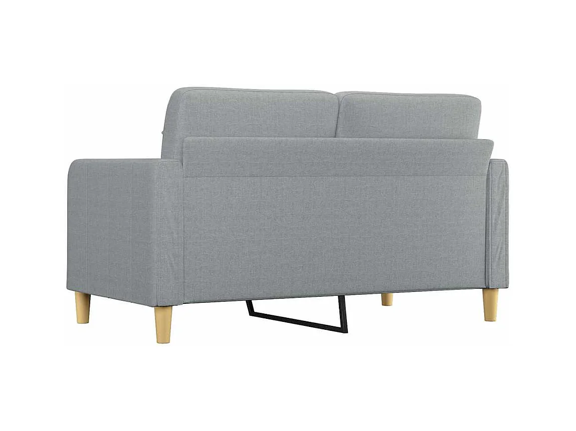 Canapé à 2 places Gris clair 140 cm Tissu