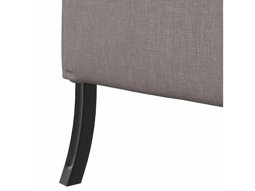 Divano con schienale alto in tessuto color tortora 109 x 56 x 121 cm