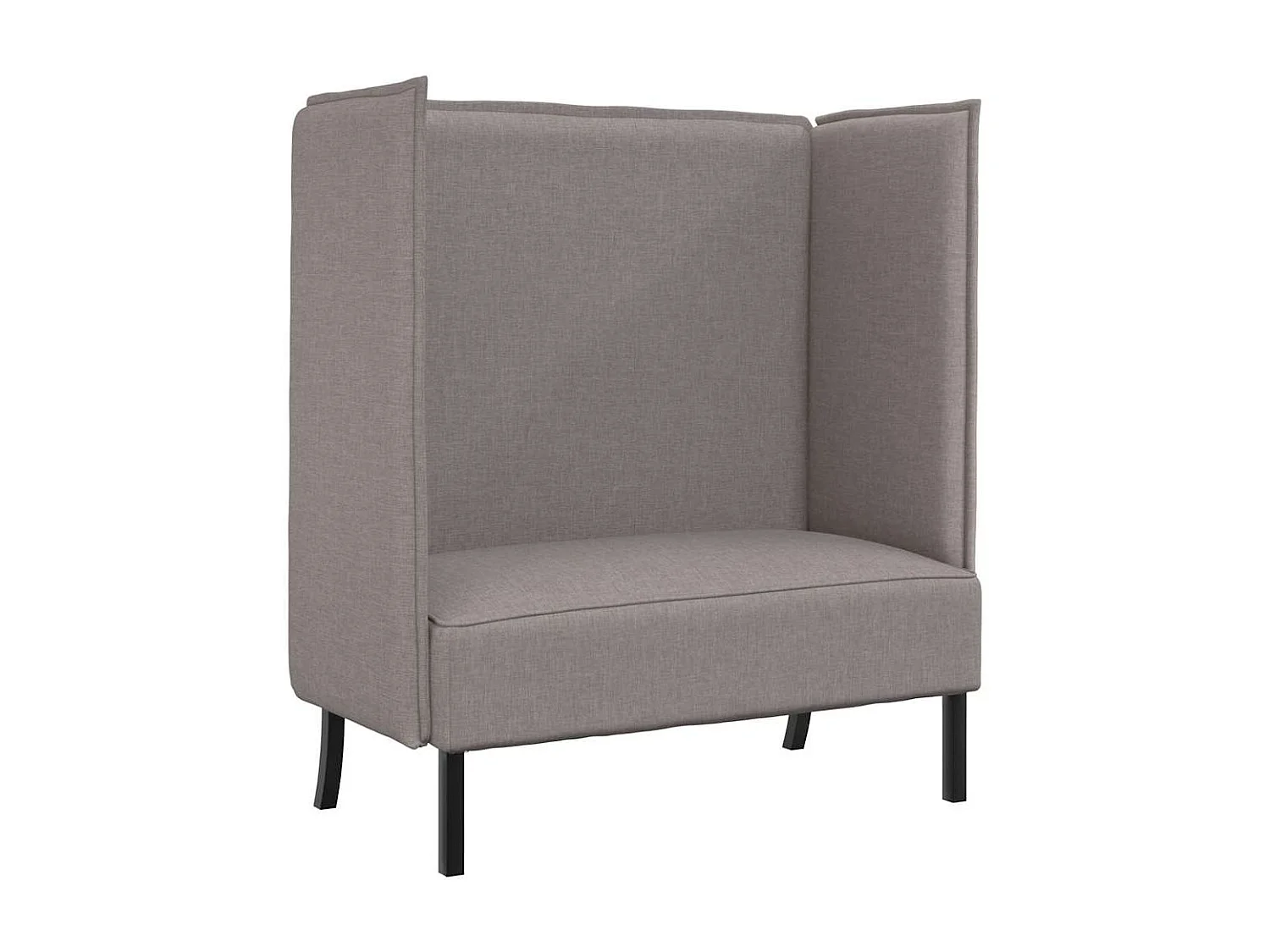 Canapé à Haut Dossier Taupe 109 x 56 x 121 cm tissu