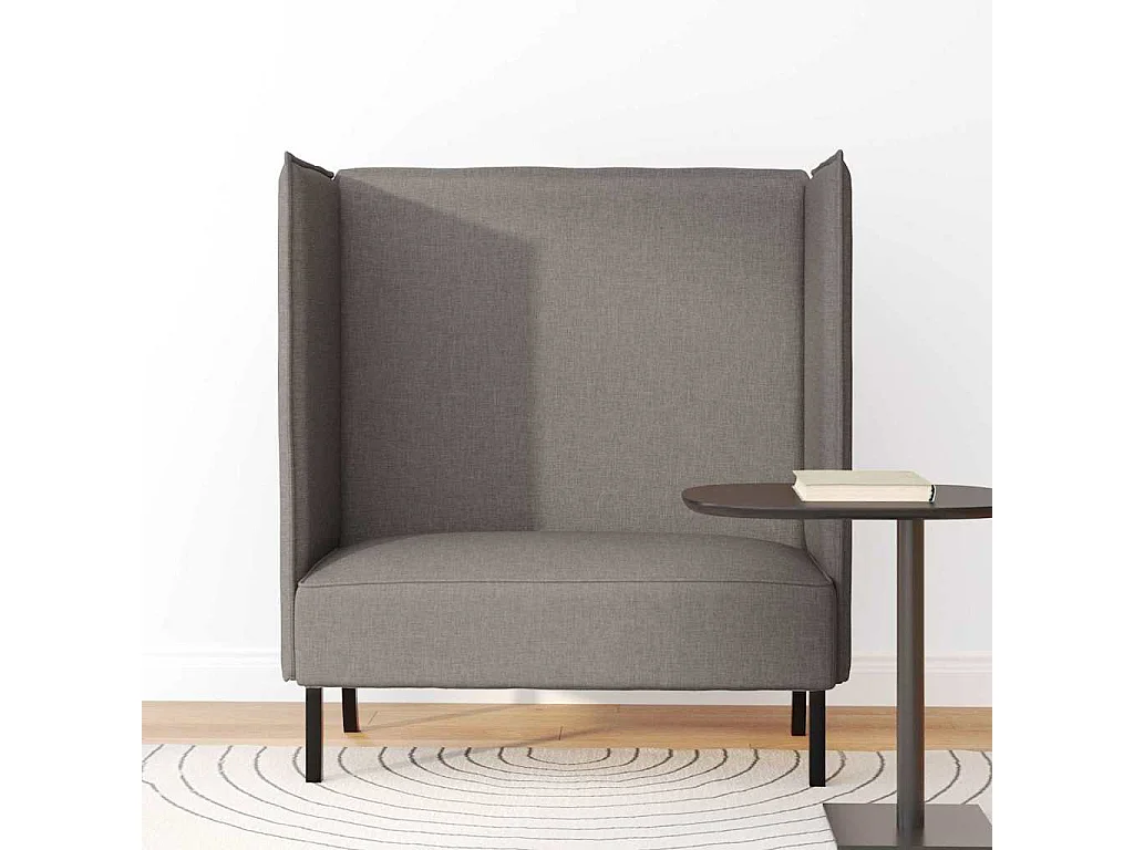 Canapé à Haut Dossier Taupe 109 x 56 x 121 cm tissu