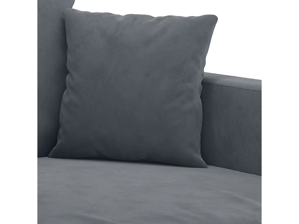 Ensemble de canapés 2 pcs avec coussins Gris foncé Velours