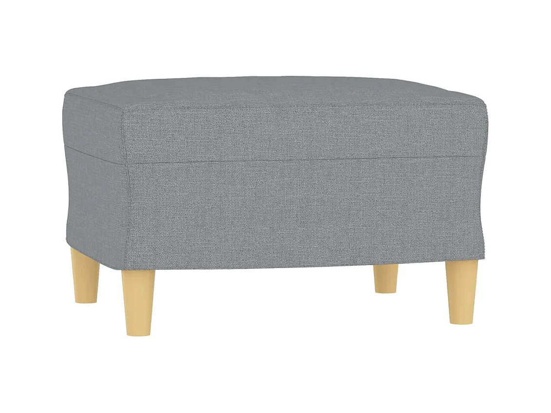 Fauteuil avec repose-pied Gris clair 60 cm Tissu