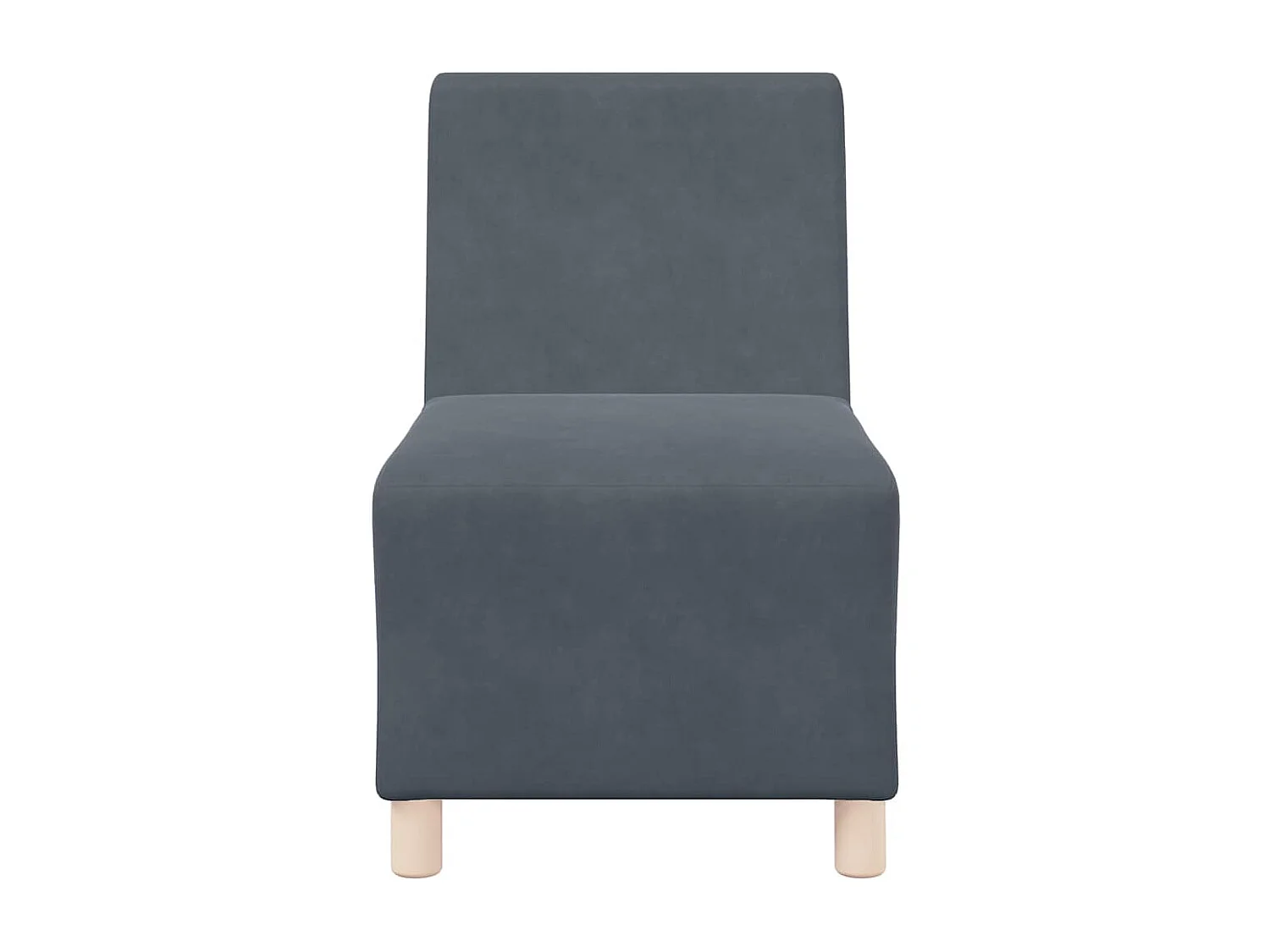 Unité de Sofa Modulaire Sans Accoudoirs 3 pcs Gris foncé