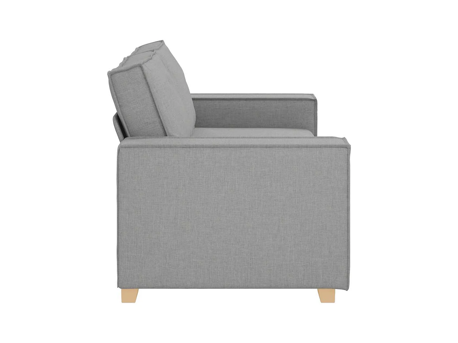 Canapé 2 places Gris nuage 140 cm Tissu