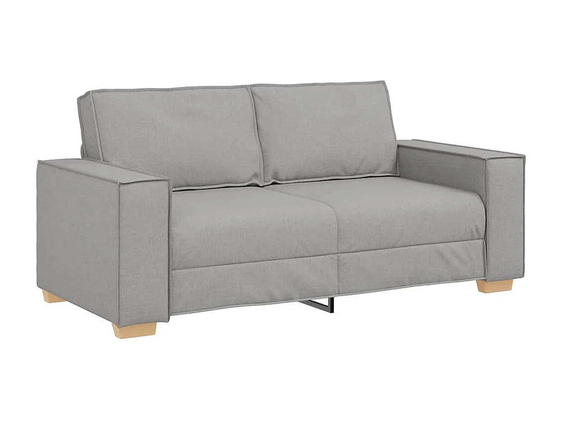 Canapé 2 places Gris nuage 140 cm Tissu