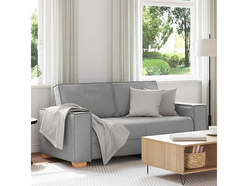 Canapé 2 places Gris nuage 140 cm Tissu