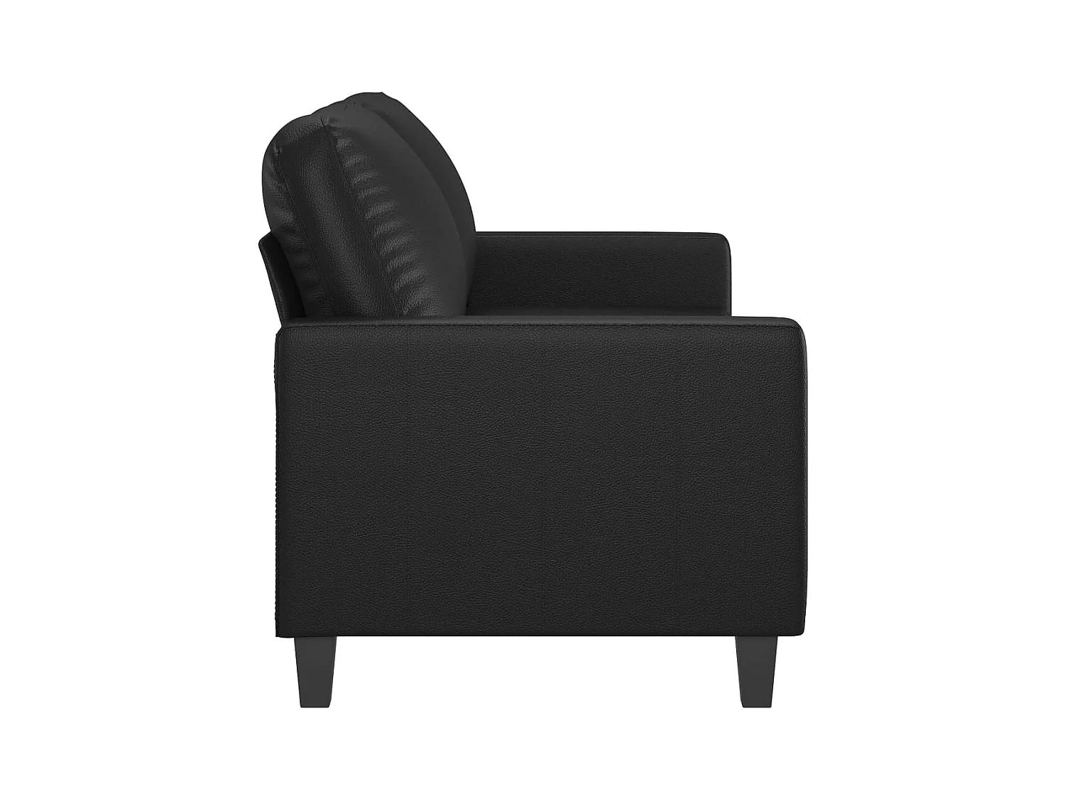 Divano 2 posti Nero 140 cm Similpelle