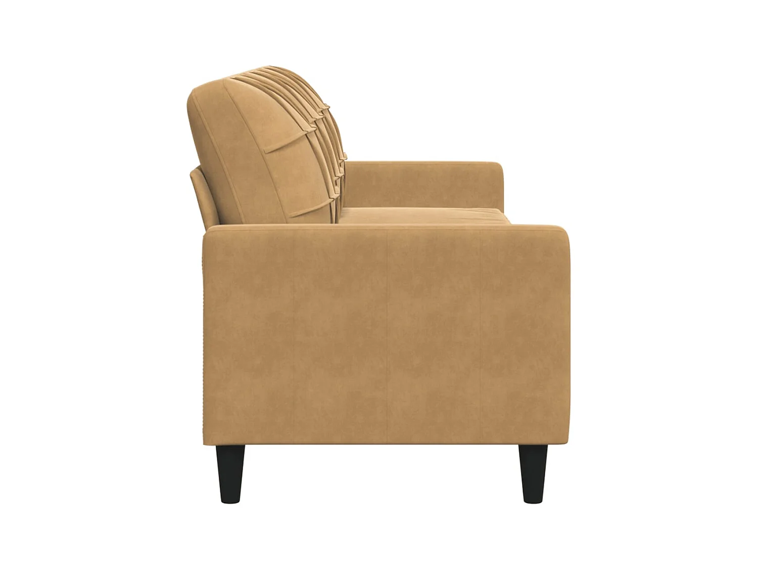 Divano 3 posti Marrone 210 cm Velluto