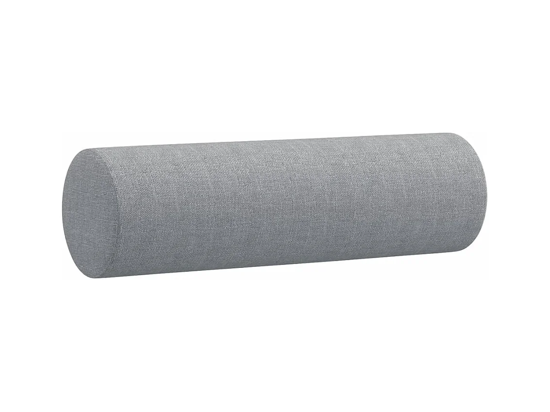 Sofá de 2 plazas con cojines gris claro de tela de 140 cm