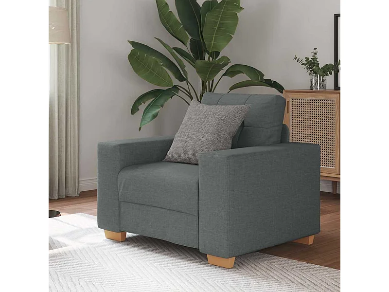 Fauteuil Gris foncé 60 cm Tissu