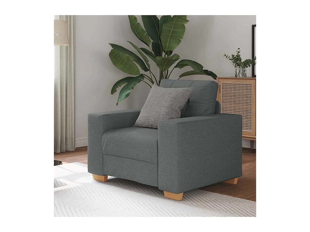 Fauteuil Gris foncé 60 cm Tissu