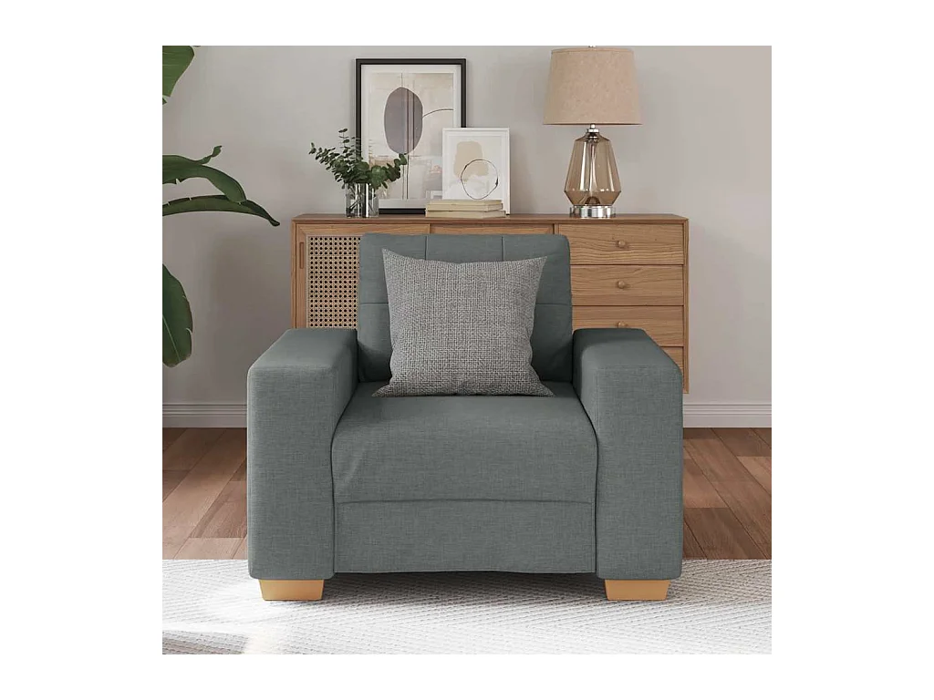 Fauteuil Gris foncé 60 cm Tissu