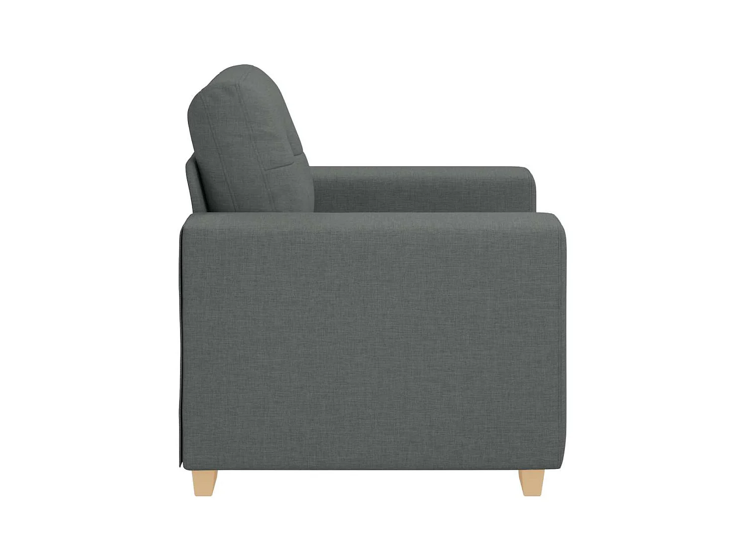 Fauteuil Gris foncé 60 cm Tissu