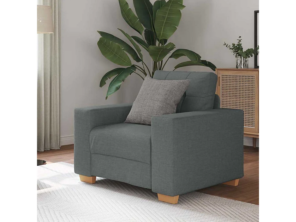 Fauteuil Gris foncé 60 cm Tissu