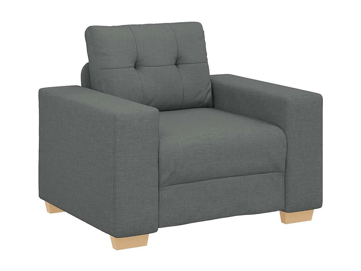 Fauteuil Gris foncé 60 cm Tissu