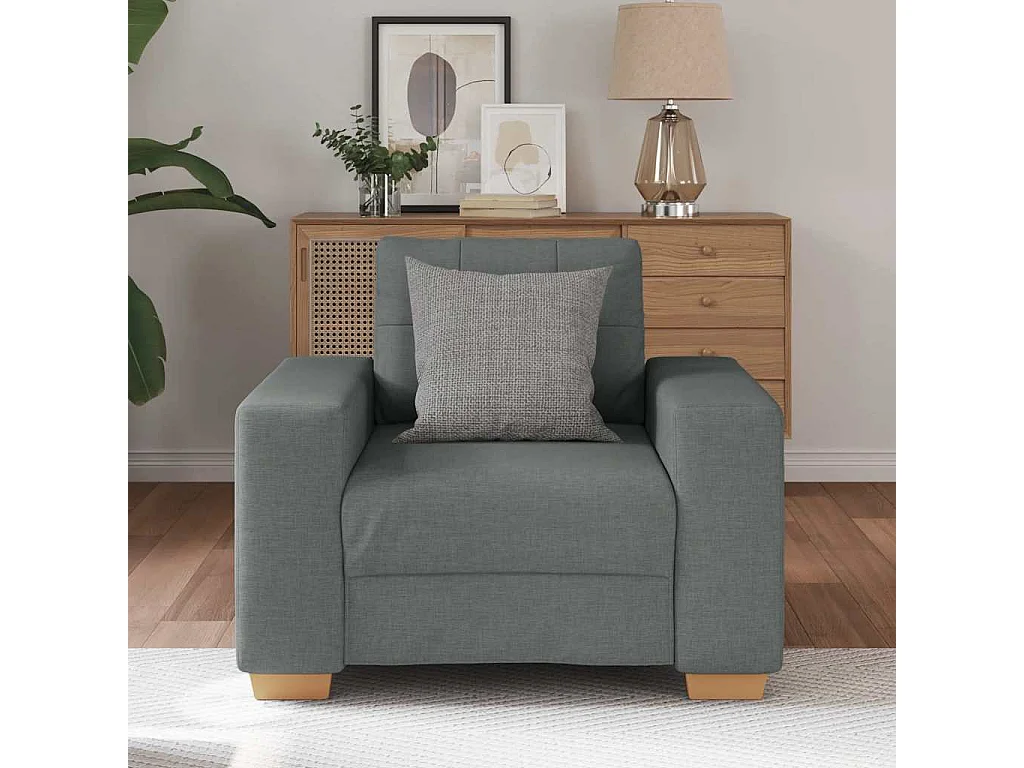 Fauteuil Gris foncé 60 cm Tissu