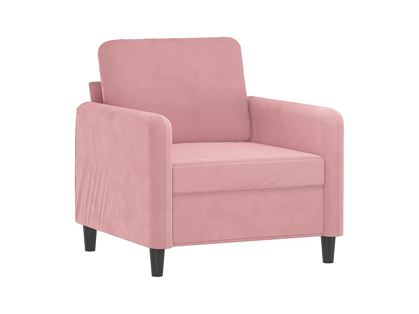 Set di divani in velluto rosa da 3 pezzi