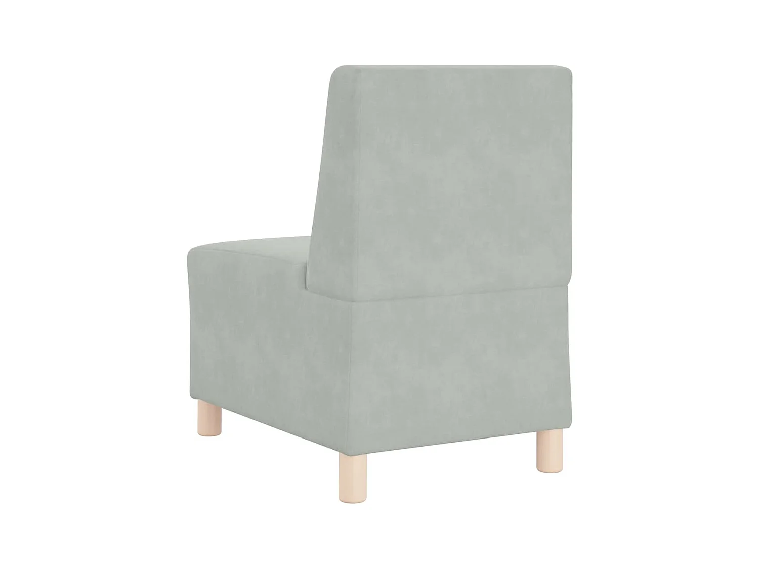 Unité de Sofa Modulaire Sans Accoudoirs 2 pcs Gris clair