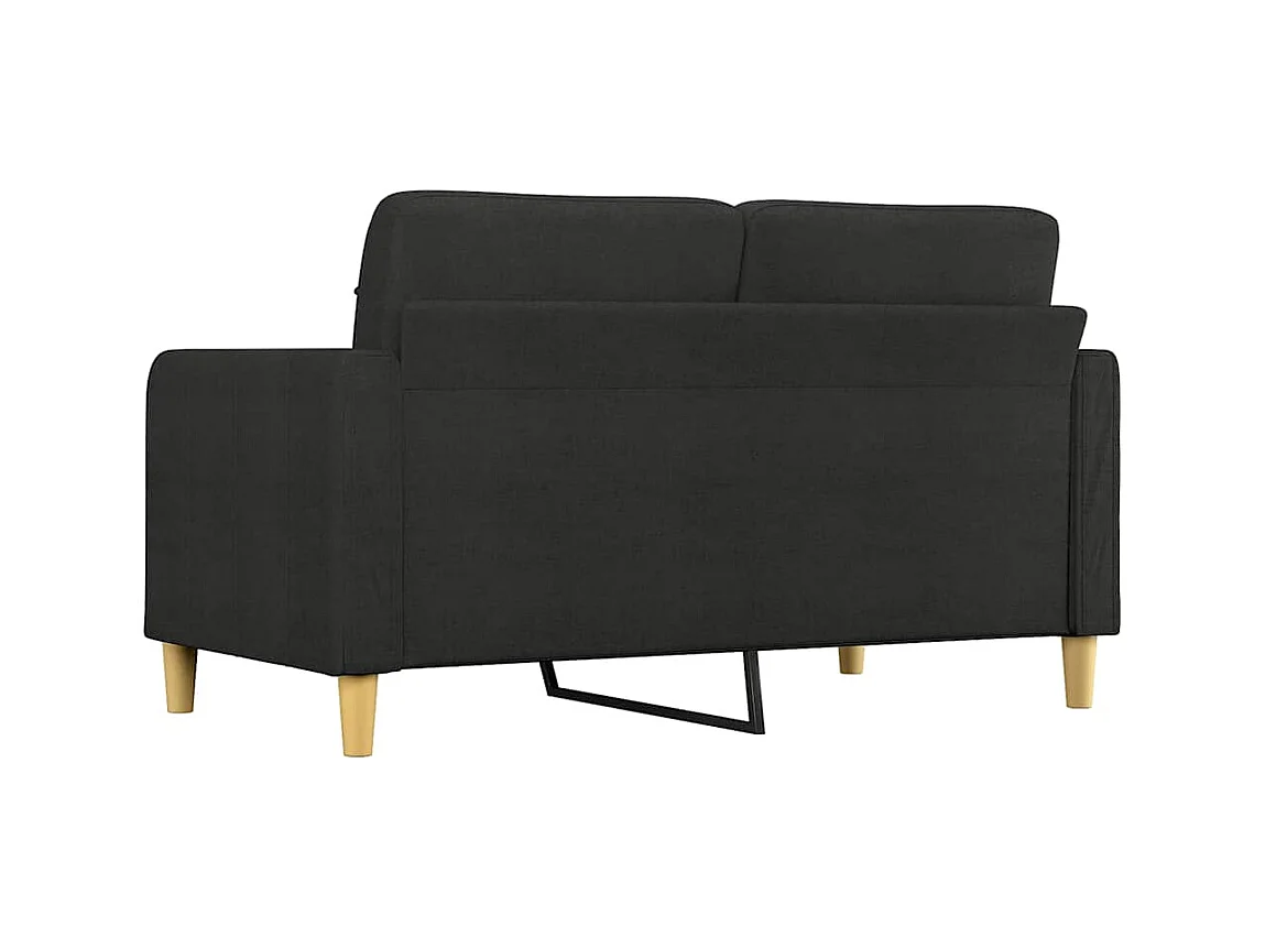 Sofá 2 plazas Tela Negro 140 cm