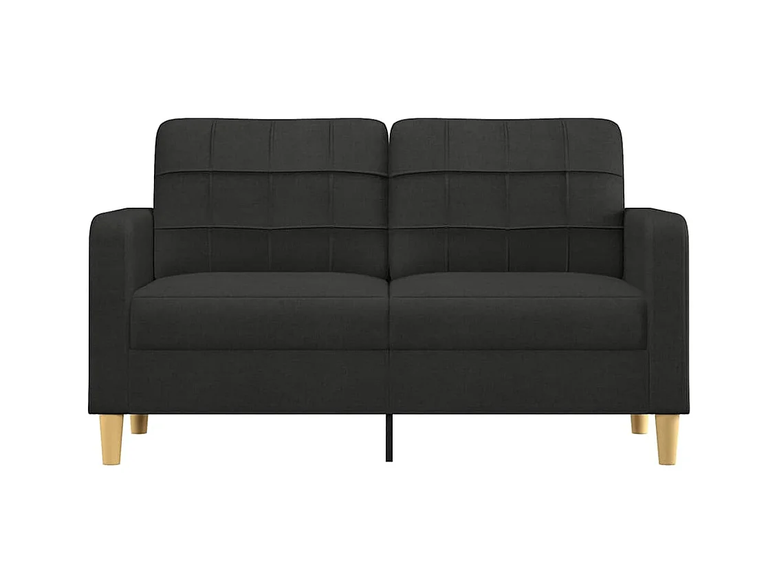 Sofá 2 plazas Tela Negro 140 cm