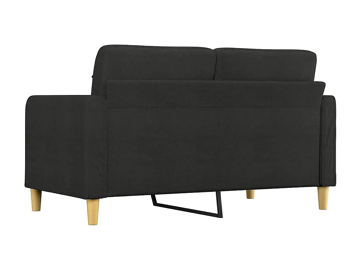 Sofá 2 plazas Tela Negro 140 cm